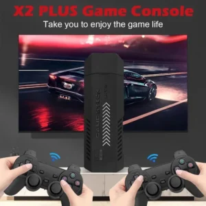 X2 Plus 4K Retro Game Console 128GB 40000+ Games - Wireless Controller for PS1/N64/DC, 50 Emulators HD TV Stick